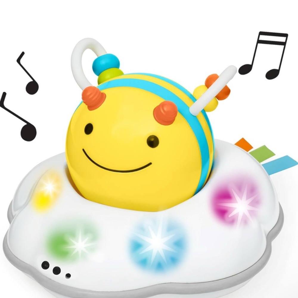 Skip Hop Baby Follow-Me Bee Tummy Time Crawl Toy 3-Stage Infant Sensory